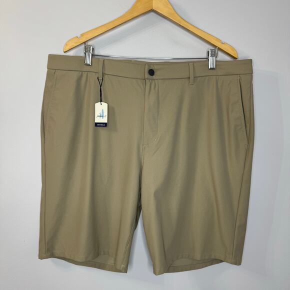 Johnnie O Cross Country Prep Performance Golf Shorts Light Khaki Men's 40 New - Picture 10 of 12